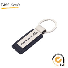 Promocional personalizado em branco carro logotipo PU couro Keychain